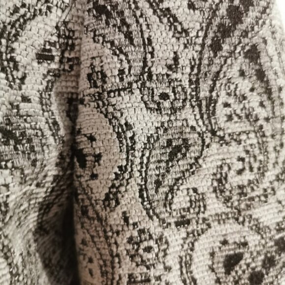 Jones New York Collarless Single Button Paisley Blazer in Black & Grey - Sz 8 - Picture 7 of 7